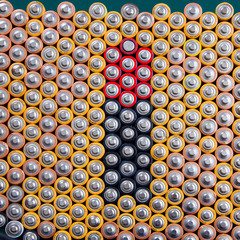 Old used batteries