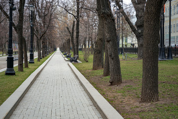 
Empty streets of Moscow. The empty city. Quarantine