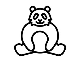 A grizzly bear or black bear vector isolated in black and white for sign, logo, apps or website