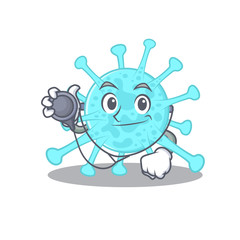 cegacovirus in doctor cartoon character with tools