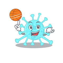 Gorgeous cegacovirus mascot design style with basketball