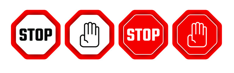 	
set of stop sign	
