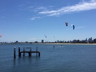 Sea sport activities, such as spinnaker flying, water skiing, water skating can be carried out on sunny day.