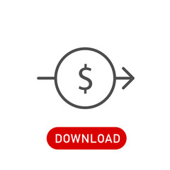 dollar sign icon. Vector