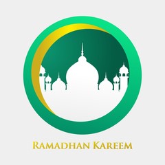 Mosque template design vector. Islamic illustration design, ramadan logo vector, vector illustration.