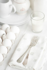 Easter time breakfast all white