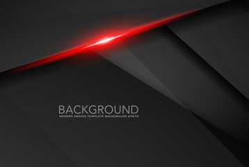 Abstract black technology concept design. Vector template background , abstract metallic red black frame layout design tech innovation concept background