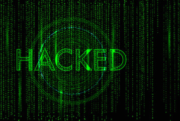 Hacked. Glitched. Abstract Digital Background. Vector