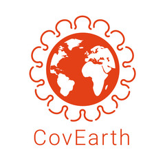 Stop coronavirus outbreak. Earth infected by a common SARS-CoV-2 virus.