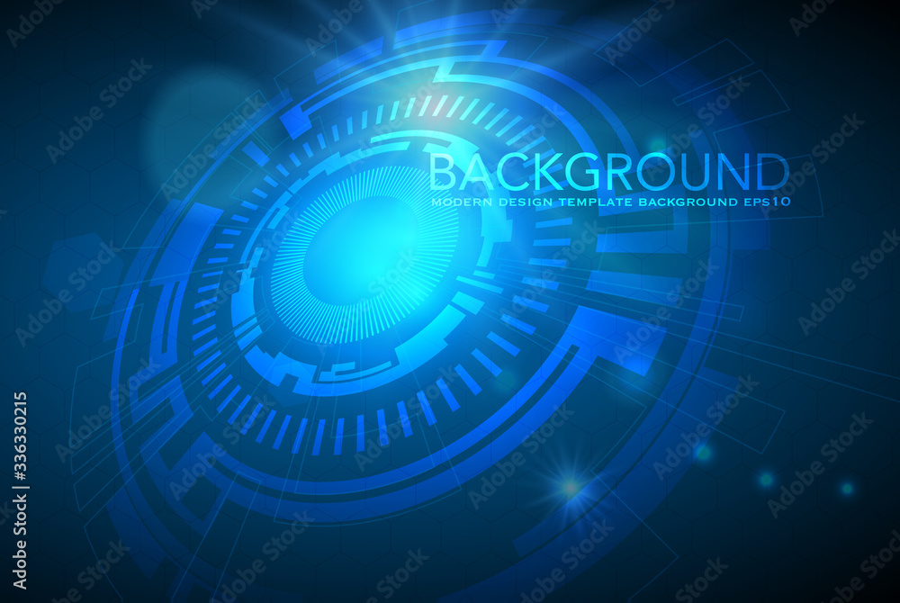 Aufkleber circular sci-fi abstract background for futuristic high tech design - vector