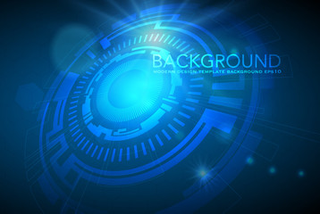 Circular sci-fi abstract background for futuristic high tech design - vector