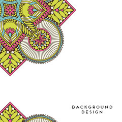 Vector background with ornaments. Vector mandala