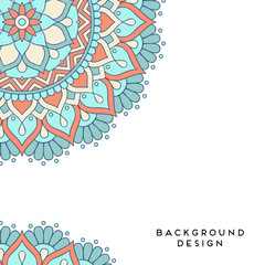 Vector background with ornaments. Vector mandala