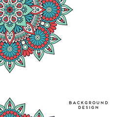 Vector background with ornaments. Vector mandala