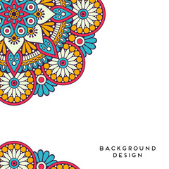 Vector background with ornaments. Vector mandala