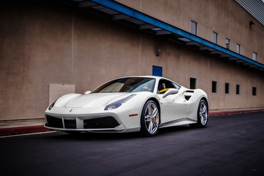 White Ferrari 488