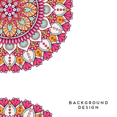 Vector background with ornaments. Vector mandala