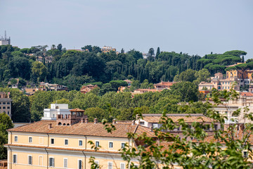 Fototapeta na wymiar beautiful view across Rome from the view point