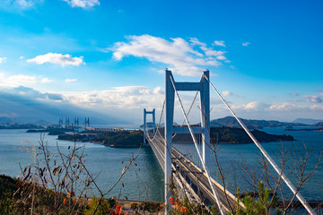 瀬戸大橋　日本の吊り橋
