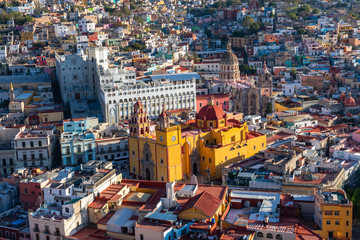 View of Guanajuato City, the UNESCO World Heritage Site.