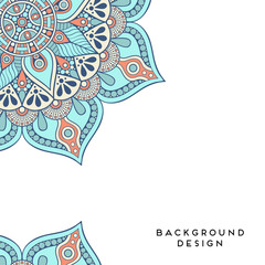 Vector background with ornaments. Vector mandala