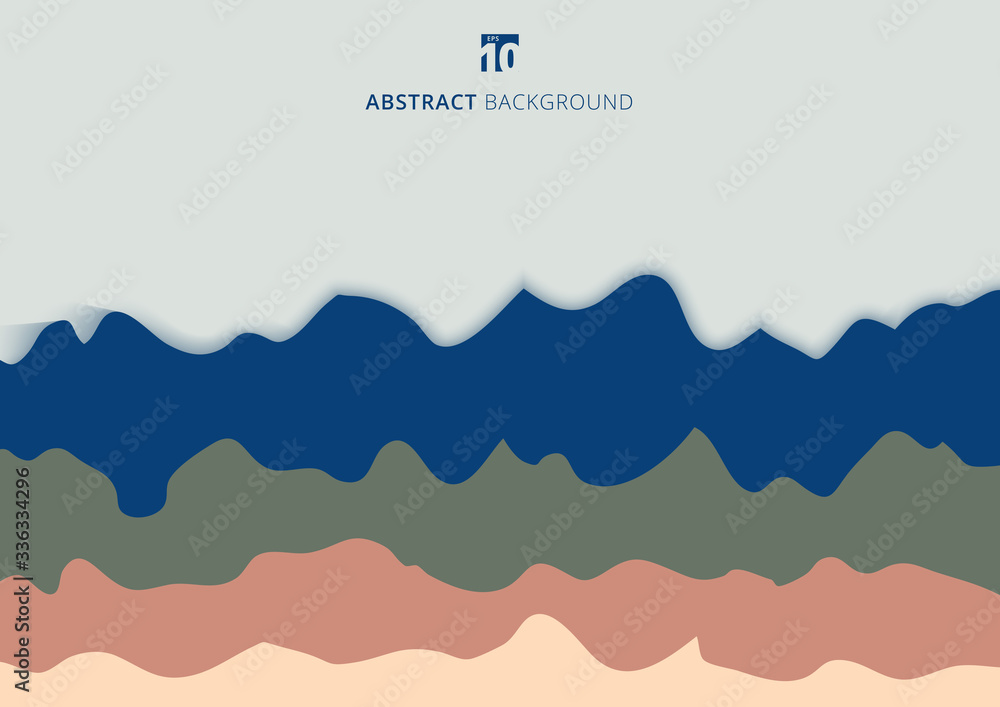 Poster abstract rough line or wave on white background with space for your text