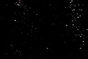 Layer for overlay on black background white snow, white snow on black background