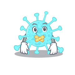 cegacovirus cartoon character style with mysterious silent gesture