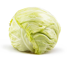 Obraz premium fresh cabbage isolated on white background
