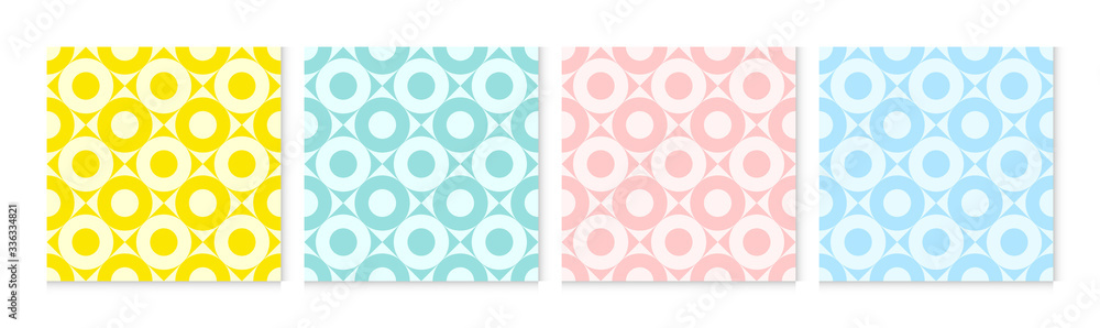 Poster background pattern seamless circle abstract colorful pastel colors. summer background design.