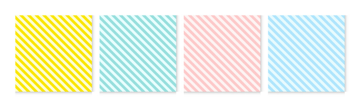 Background pattern seamless diagonal stripe abstract colorful pastel colors. Summer background design.