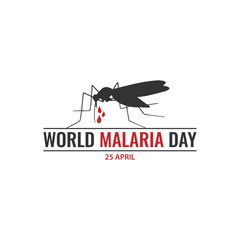 World malaria day background vector