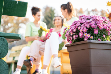 Taking care of senior people in nursing home