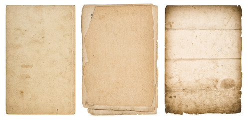 Old paper sheets Used cardboard texture background