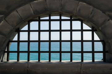 Eingenfangen im Minack Theatre, Cornwall, England