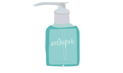 antiseptic vector illustration isolated on white background and coronavirus protection and antibacterial spray  vector graphics