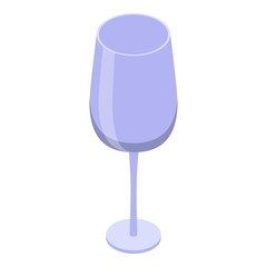 Glass for white wine icon. Isometric of glass for white wine vector icon for web design isolated on white background