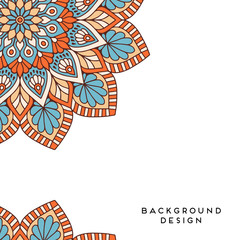 Vector background with ornaments. Vector mandala