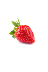Red strawberries berry isolated on a white background.