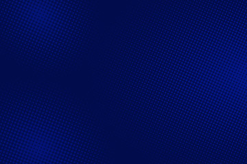 Dark blue halftone background. Abstract gradient vector background. Blue dots halftone geometric texture. Simple design. Vector illustration