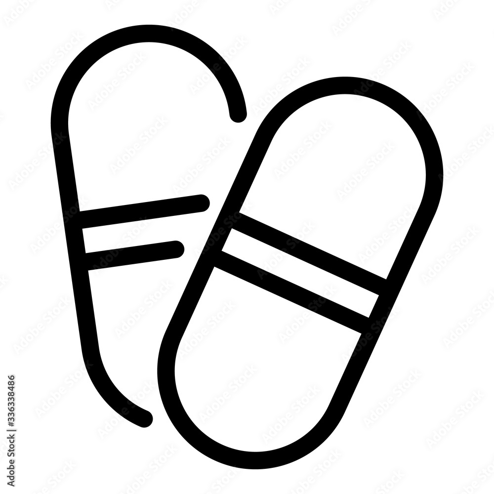 Poster dose capsule icon. outline dose capsule vector icon for web design isolated on white background