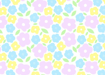 Wallpaper pattern with flowers