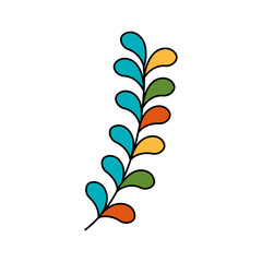 Isolated leaf icon design of Floral nature plant garden ornament botany decoration and life theme Vector illustration