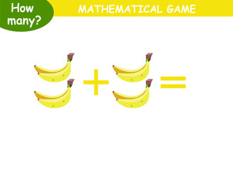 examples of addition with fruits and vegetables. educational page with mathematical examples for children.