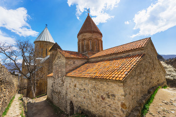 Fototapeta premium Ananuri in Georgia, fortress with orthodox monastery and church.