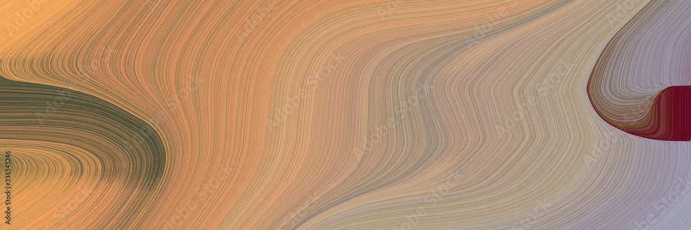Poster abstract dynamic banner design with rosy brown, old mauve and pastel brown colors. fluid curved flow