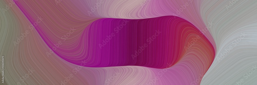 Fototapete abstract dynamic banner design with antique fuchsia, dark gray and purple colors. fluid curved lines