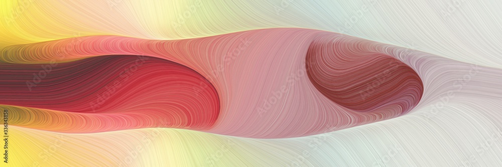 Poster abstract artistic banner with pastel gray, sienna and old mauve colors. fluid curved lines with dyna