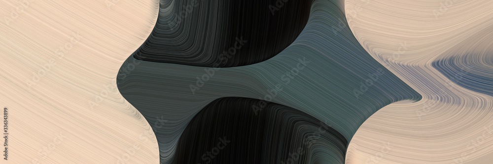 Poster abstract colorful header with very dark blue, pastel gray and old lavender colors. fluid curved lines with dynamic flowing waves and curves