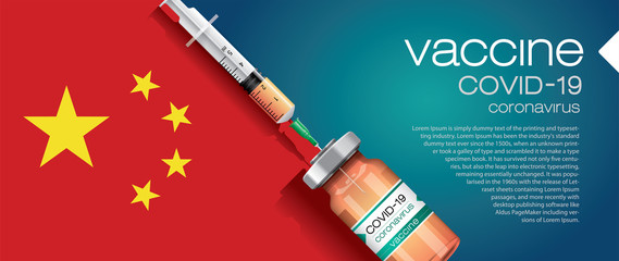Corona vaccine vector 3D illustration, country flag concept.